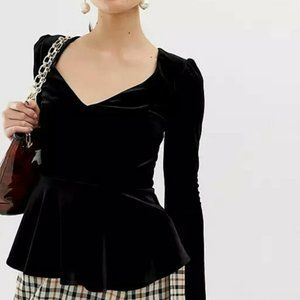 REVIEW Athina Royce White Black Pink Floral Bow Sleeveless Office